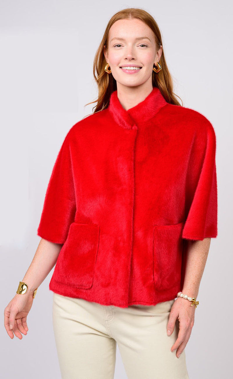 Faux Capelet Jacket