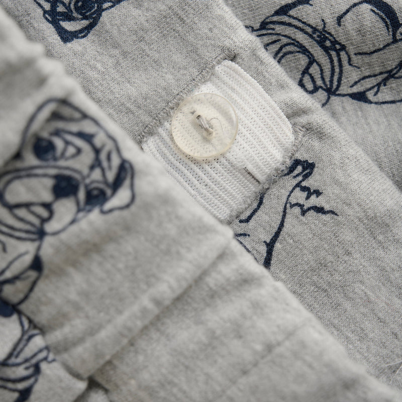 Bulldog Print Shorts