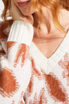 V-Neck Jacquard Sweater