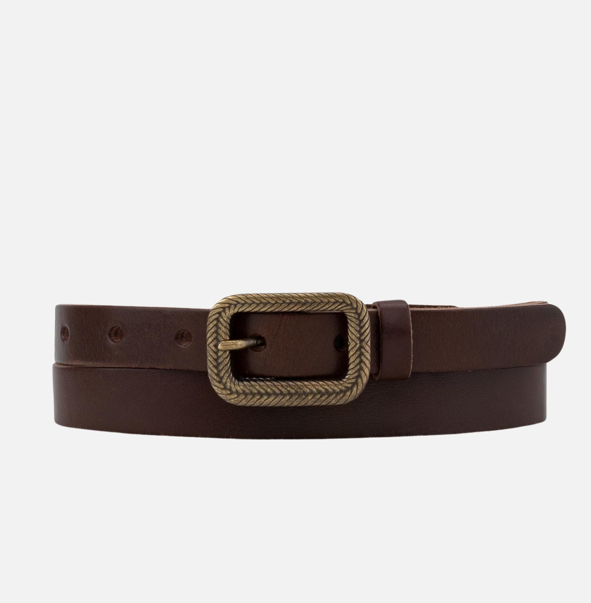 Chelsy Vintage Skinny Leather Belt