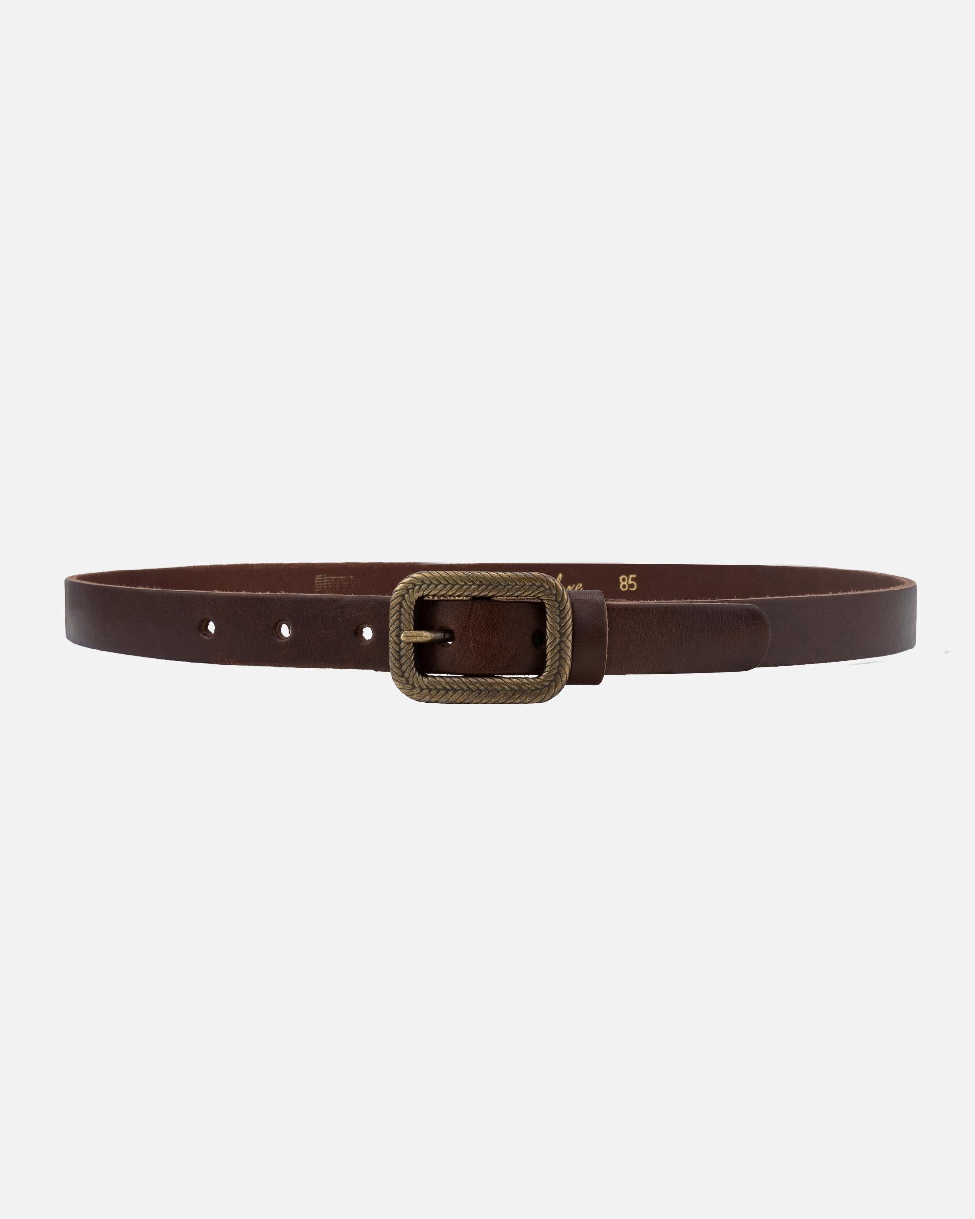 Chelsy Vintage Skinny Leather Belt