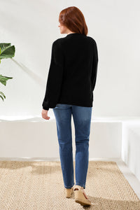 Long Sleeve Combed Cotton Cardigan