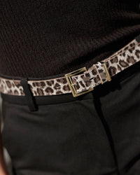 Aliza Animal Print Leather Belt