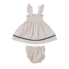 Ruffle Strap Smocked Top And Cover With Trim