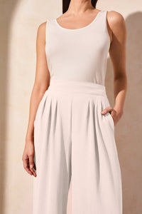 Airflow Wide Leg Pants with Elastic Waist