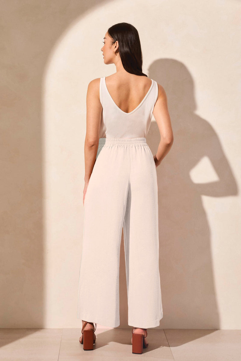 Airflow Wide Leg Pants with Elastic Waist