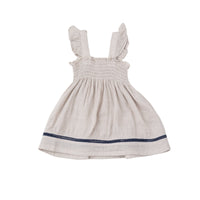 Ruffle Strap Smocked Top And Cover With Trim