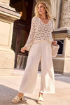 Airflow Wide Leg Pants with Elastic Waist
