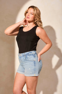 Limitless Stretch Wide Jean Shorts