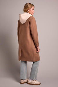 Ultra Soft Knit Coat with Removeable Fooler Hoodie