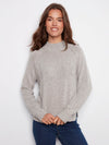 Raglan Long Sleeve Mock Neck Sweater