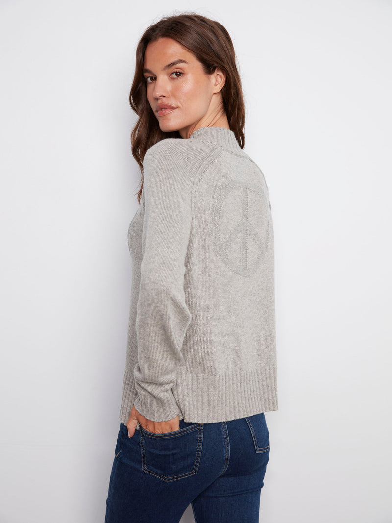 Raglan Long Sleeve Mock Neck Sweater