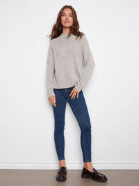 Raglan Long Sleeve Mock Neck Sweater