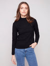 Long Sleeve Textured Mock Neck Sweater