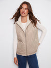Reversible Quilted Faux Fur Vest