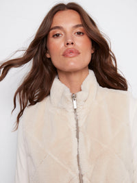 Reversible Quilted Faux Fur Vest