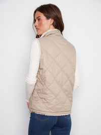 Reversible Quilted Faux Fur Vest