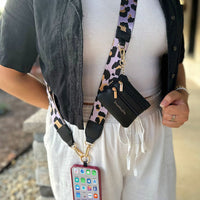Leopard Clip & Go Strap with Pouch