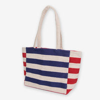 Romy Horizontal Striped Dhurrie Tote
