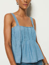 Dove Pleated Tank