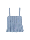 Dove Pleated Tank