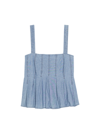 Dove Pleated Tank