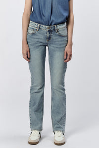Playback Mid Low Rise Slim Straight Jean
