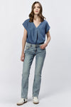 Playback Mid Low Rise Slim Straight Jean