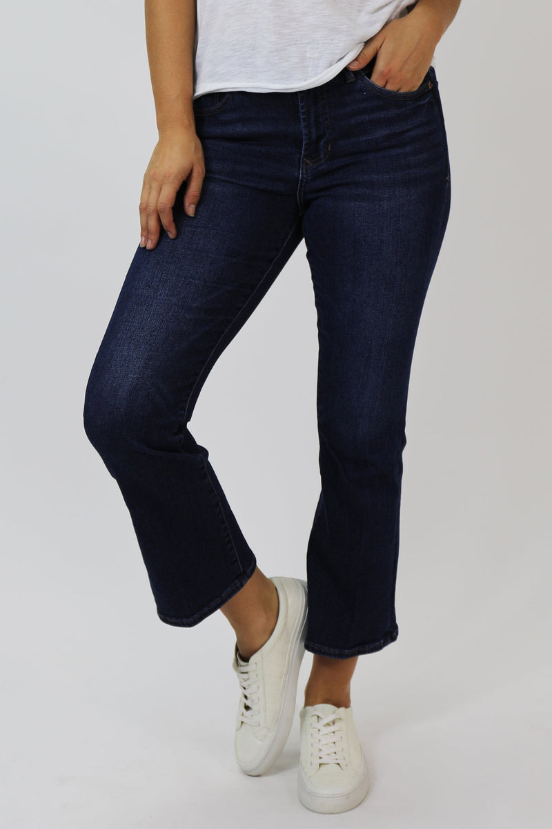 Jeanne Super High Rise Cropped Flare Jeans