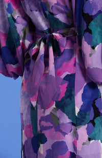 Val Silk Watercolor Dress