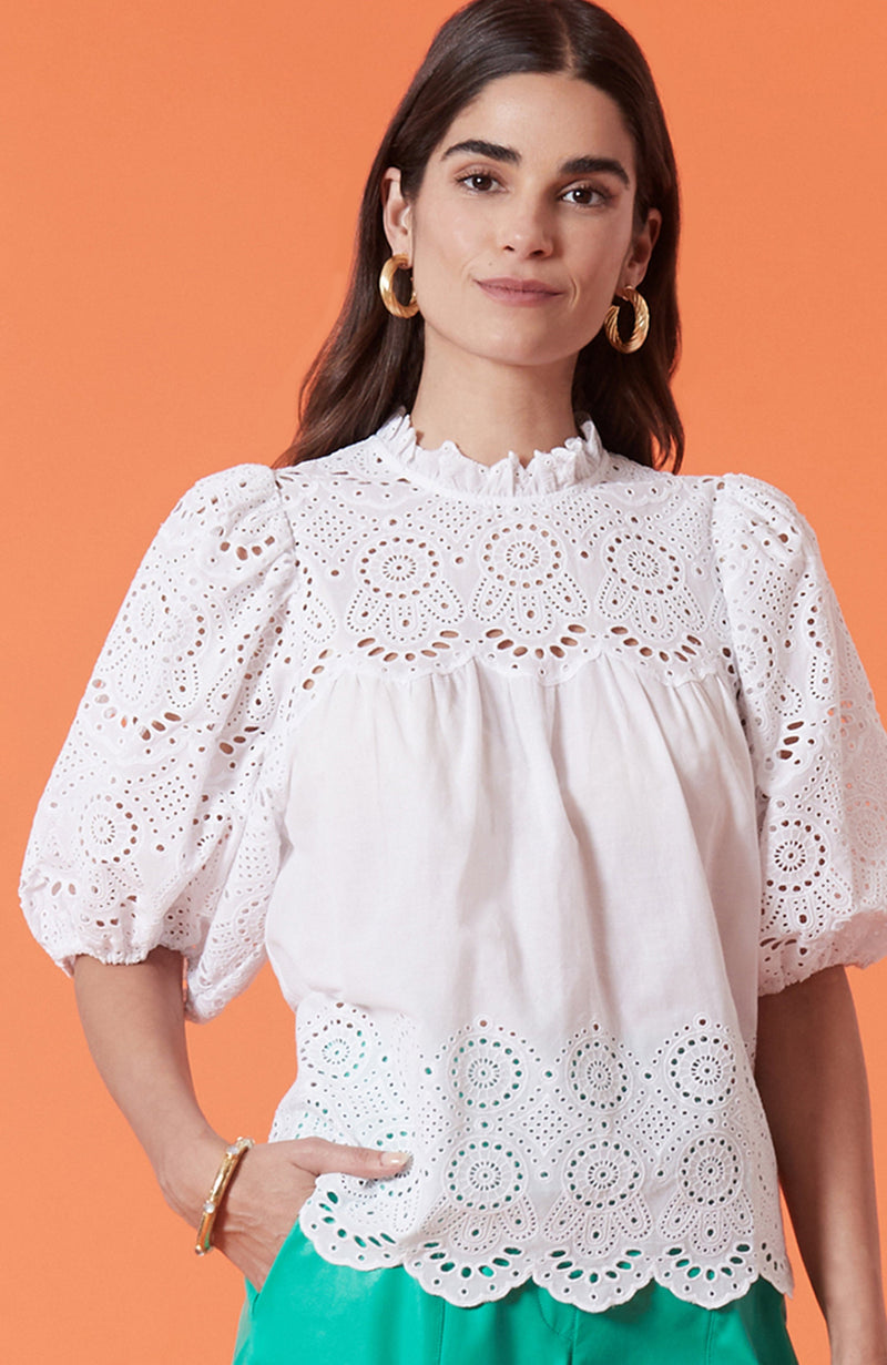 Hayley Eyelet Top