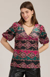 Claire Velvet Puff Sleeve Top