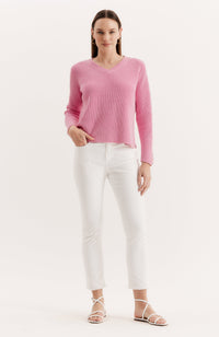 Mineral Wash V-Neck Sweater
