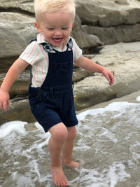 Jonty Denim Effect Shortie Overalls