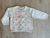 Melange Flower Knit Cardigan
