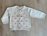 Melange Flower Knit Cardigan