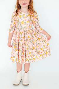 3/4 Sleeve Pocket Twirl Dress