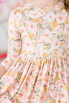 3/4 Sleeve Pocket Twirl Dress