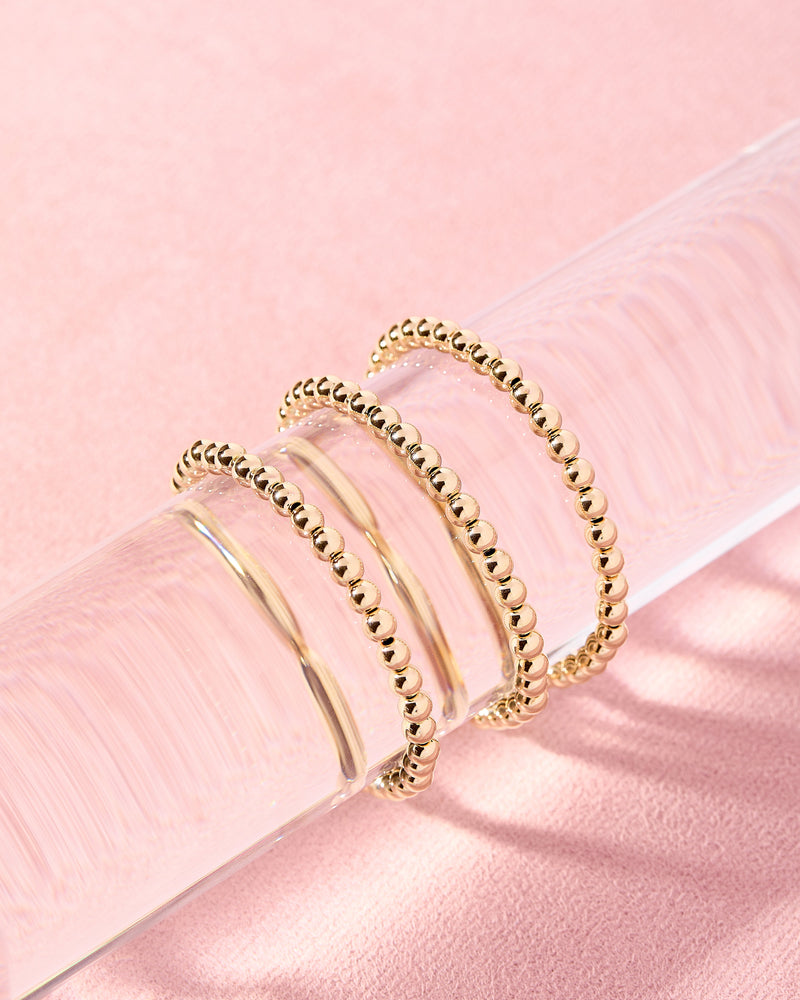 4MM Gold Beaded Bracelet