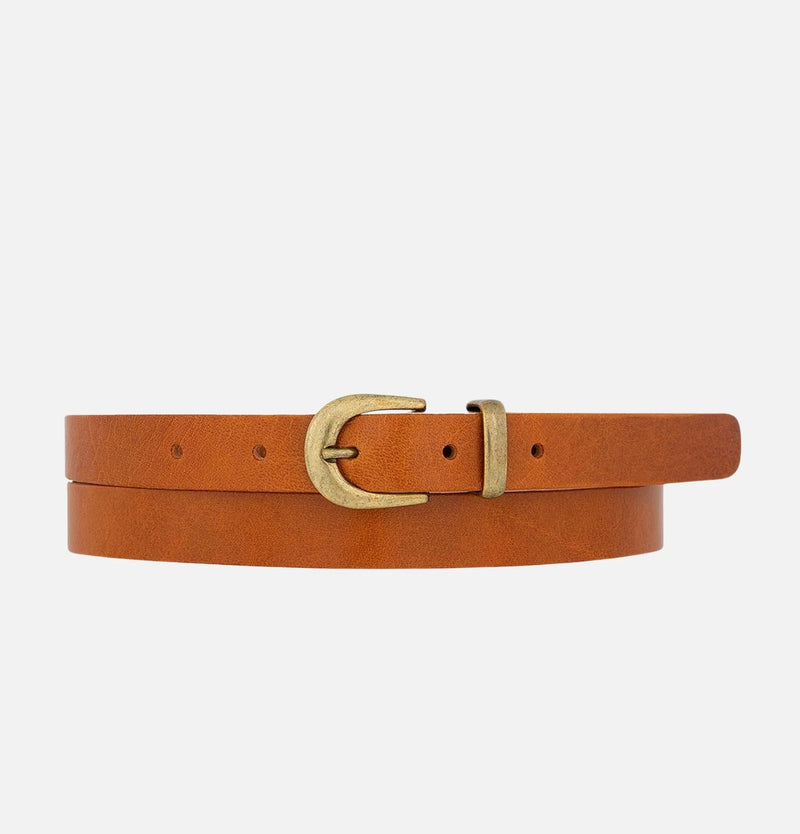 Ank Skinny Leather Belt
