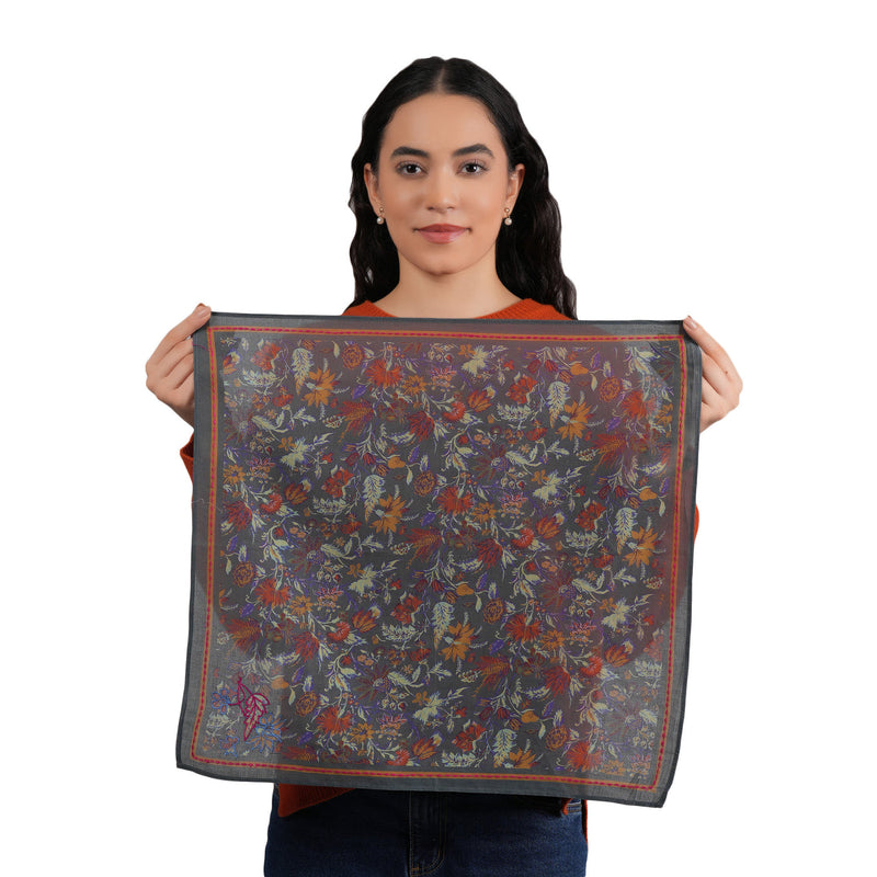 Vineyard Bloom Embroidered Bandana