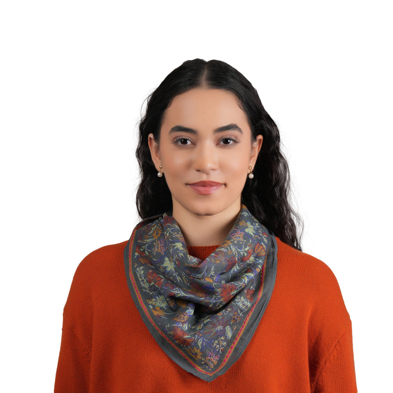 Vineyard Bloom Embroidered Bandana