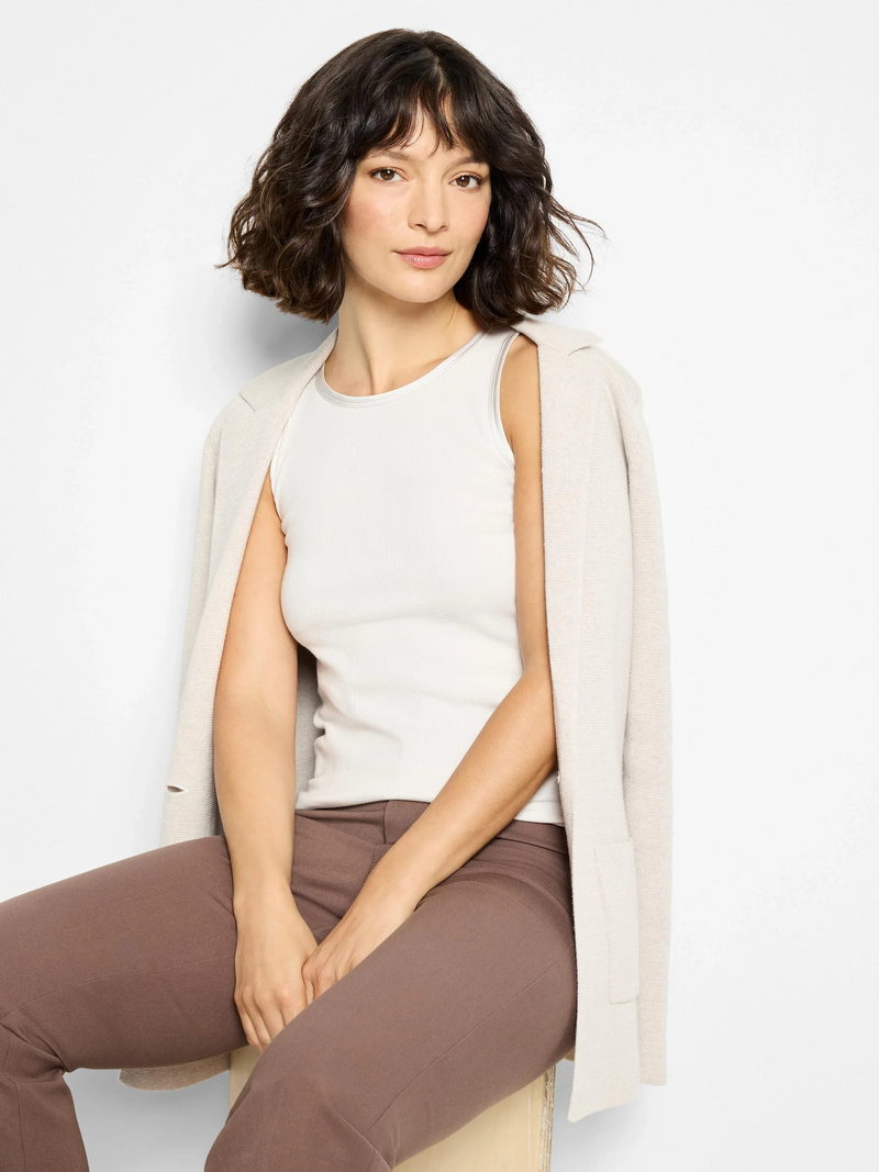 Trimmed Perfect Knit Ribbed Tank