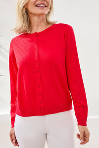 Pointelle Button Down Front Cardi