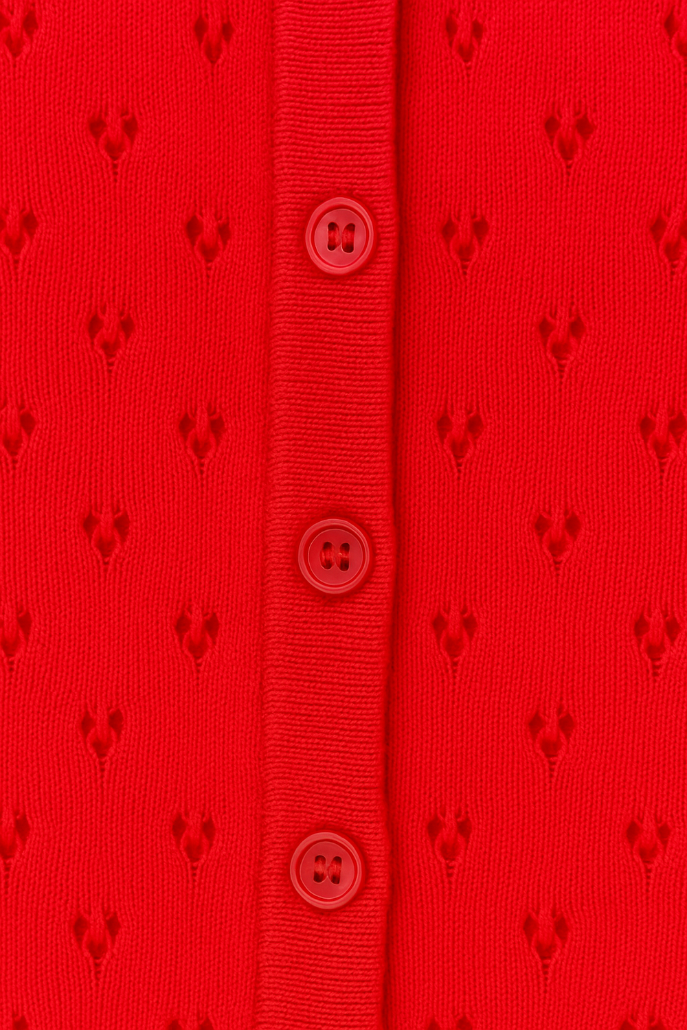 Pointelle Button Down Front Cardi