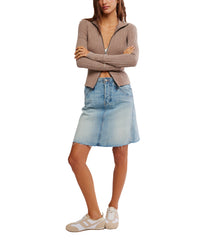 Brunch Girl Zip Up Sweater