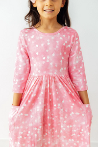 3/4 Sleeve Pocket Twirl Dress