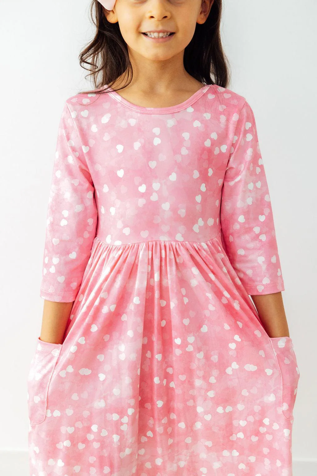 3/4 Sleeve Pocket Twirl Dress