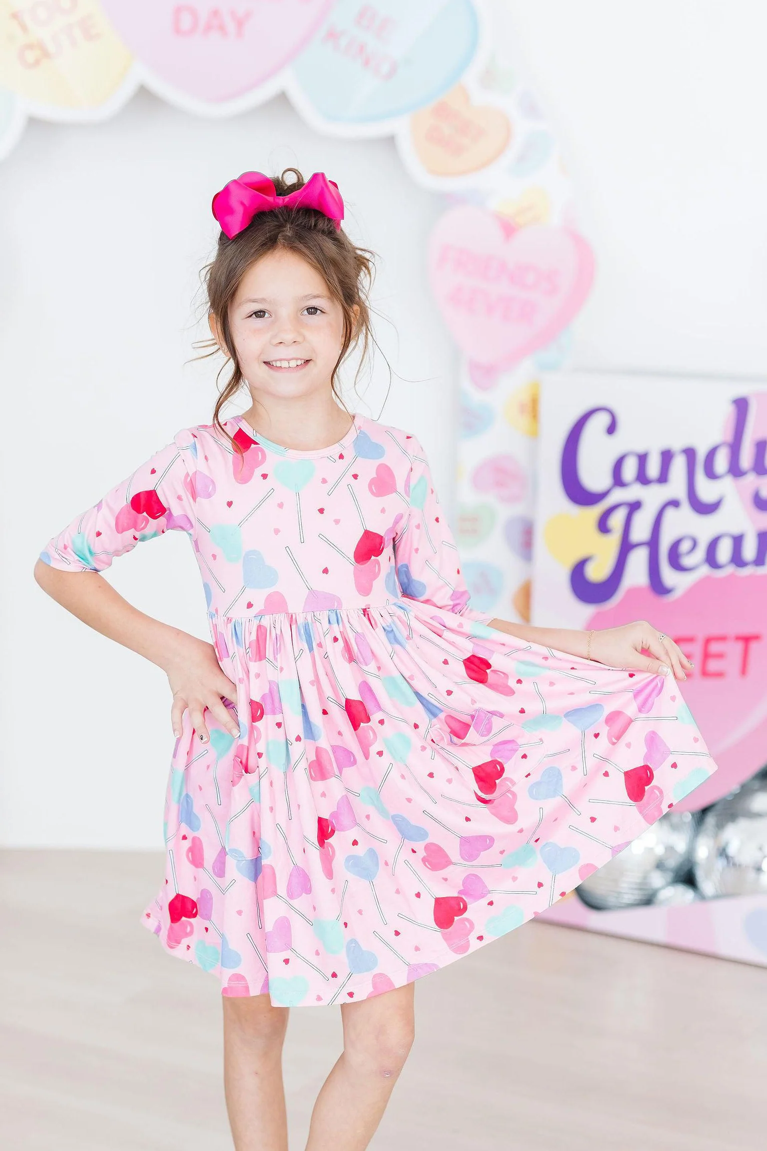 3/4 Sleeve Pocket Twirl Dress