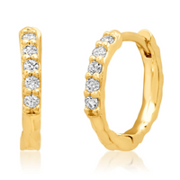 CZ Pave Reversible Huggies